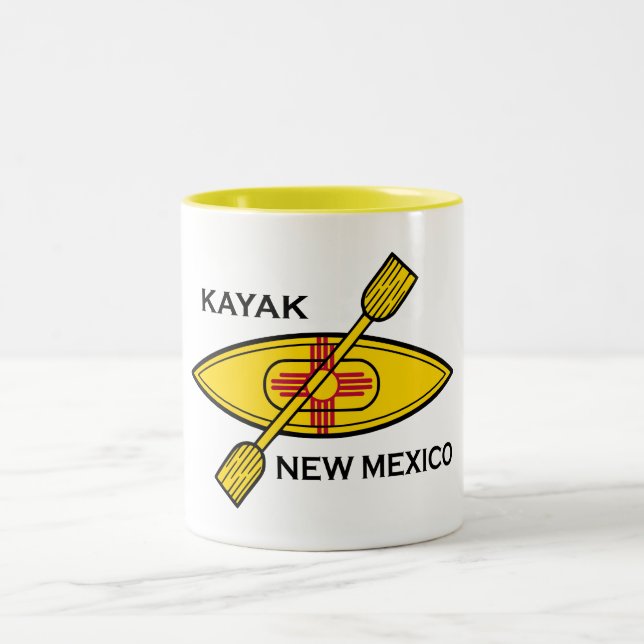 Caneca De Café Em Dois Tons Sinalizador Kayak Novo México (Centro)