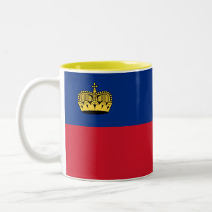 Caneca De Café Em Dois Tons Sinalizador Liechtenstein