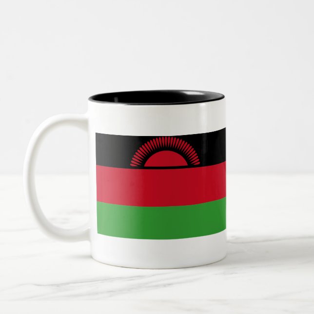 Caneca De Café Em Dois Tons Sinalizador Malawi (Esquerda)