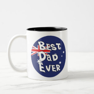 Caneca De Café Em Dois Tons Sinalizador Melhor Pai Nunca Na Austrália