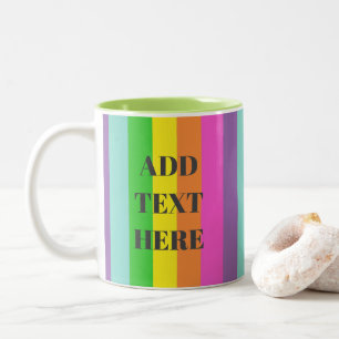 Caneca De Café Em Dois Tons Sinalizador Orgulho LGBTQ Arco-íris