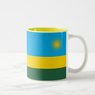 Caneca De Café Em Dois Tons Sinalizador Ruanda