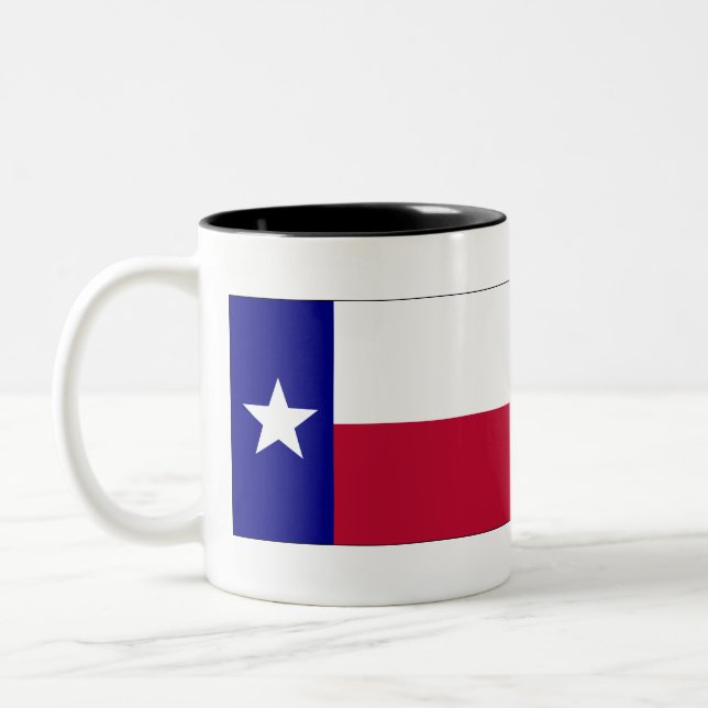 Caneca De Café Em Dois Tons Sinalizador Texas Lone Star (Esquerda)