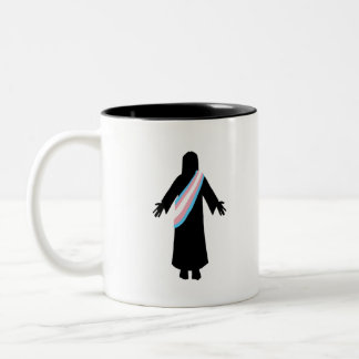 Caneca De Café Em Dois Tons Sinalizador TransJesusPride