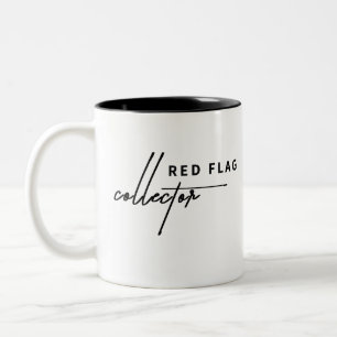 Caneca De Café Em Dois Tons Sinalizador vermelho - Ponta com um lado de aviso