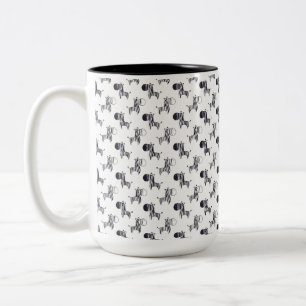 Caneca De Café Em Dois Tons Síndrome de Ehlers Danlos Zebra