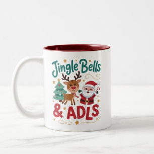 Caneca De Café Em Dois Tons Sinos Bells Terapia Ocupacional ADLS Rena OT