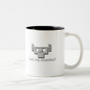 Caneca De Café Em Dois Tons Sinta meus músculos