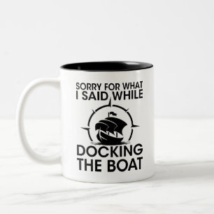 Caneca De Café Em Dois Tons Sinto muito pelo que disse enquanto ancorava o bar
