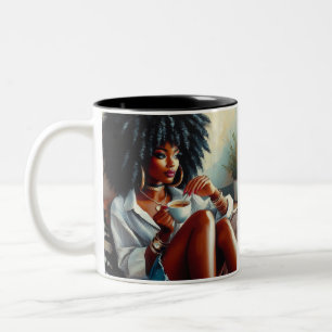 Caneca De Café Em Dois Tons "Sip Happens" Mug