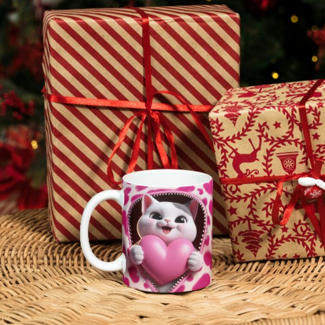 Caneca De Café Em Dois Tons Sippin' Love from My Valentine Day Coffee Mug (Criador carregado)