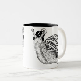 Caneca De Café Em Dois Tons Sir Peter the Snail