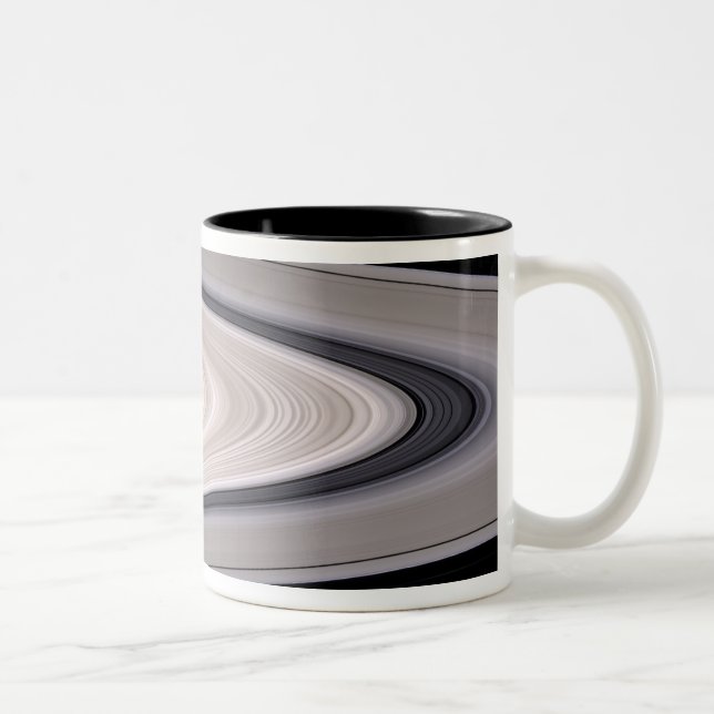 Caneca De Café Em Dois Tons Sistema de anel de Saturno (Direita)