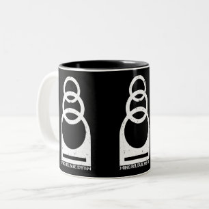 Caneca De Café Em Dois Tons Sistema de liberação de 3 anéis em relevo