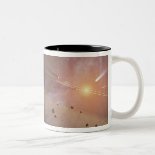 Caneca De Café Em Dois Tons Sistema planetário Epsilon Eridani