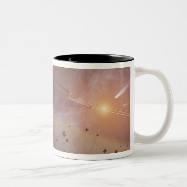 Caneca De Café Em Dois Tons Sistema planetário Epsilon Eridani (Direita)