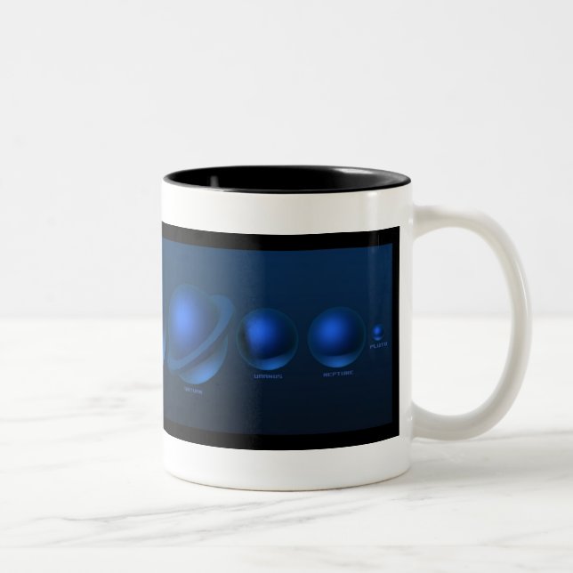 Caneca De Café Em Dois Tons Sistema solar (Direita)