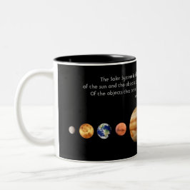 Caneca De Café Em Dois Tons Sistema Solar Mug