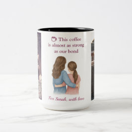 Caneca De Café Em Dois Tons Sisters Forever – Custom Photo Collage Gift