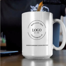 Caneca De Café Em Dois Tons Site do logotipo do promocional de negócios person