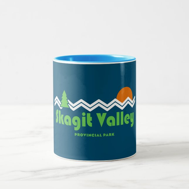 Caneca De Café Em Dois Tons Skagit Valley Provincial Park Retro (Centro)