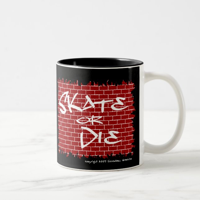 Caneca De Café Em Dois Tons Skate Ou Café Morto (Direita)