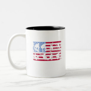 Caneca De Café Em Dois Tons Skate Skater Skate Conselho American Flag