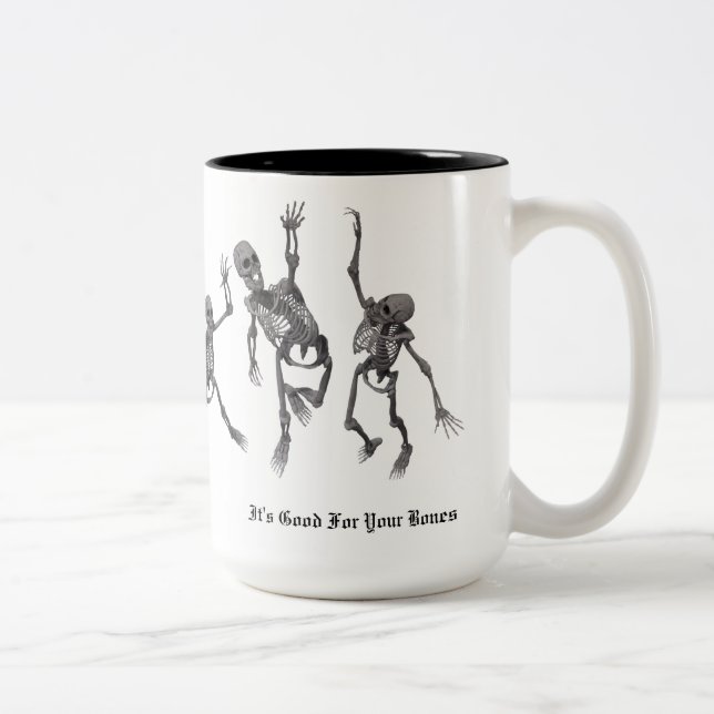 Caneca De Café Em Dois Tons Skeleton Dance (Direita)