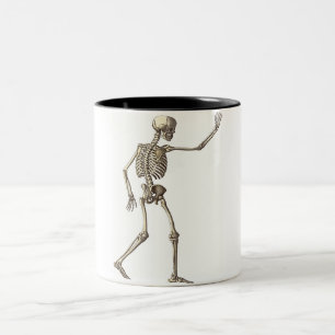 Caneca De Café Em Dois Tons Skeleton Waving Mug