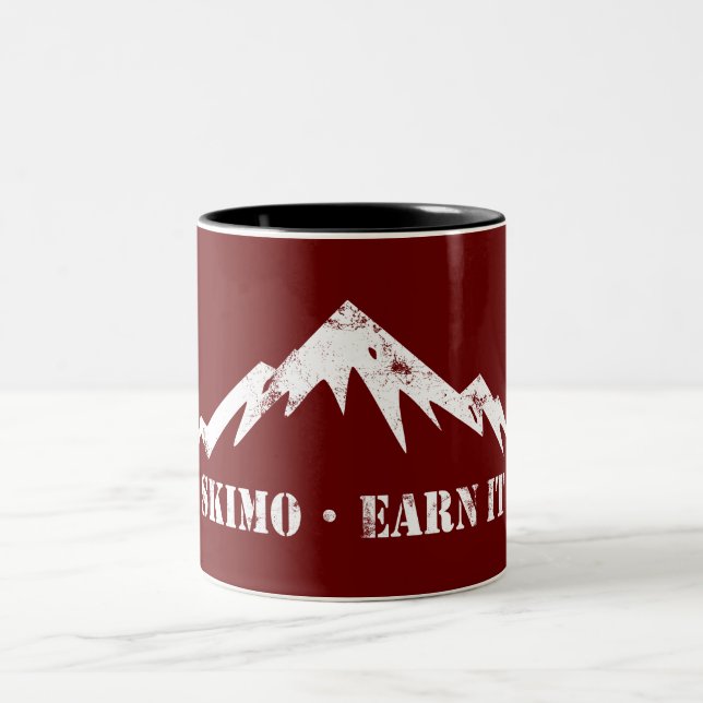 Caneca De Café Em Dois Tons Skimo, ganhe (Centro)