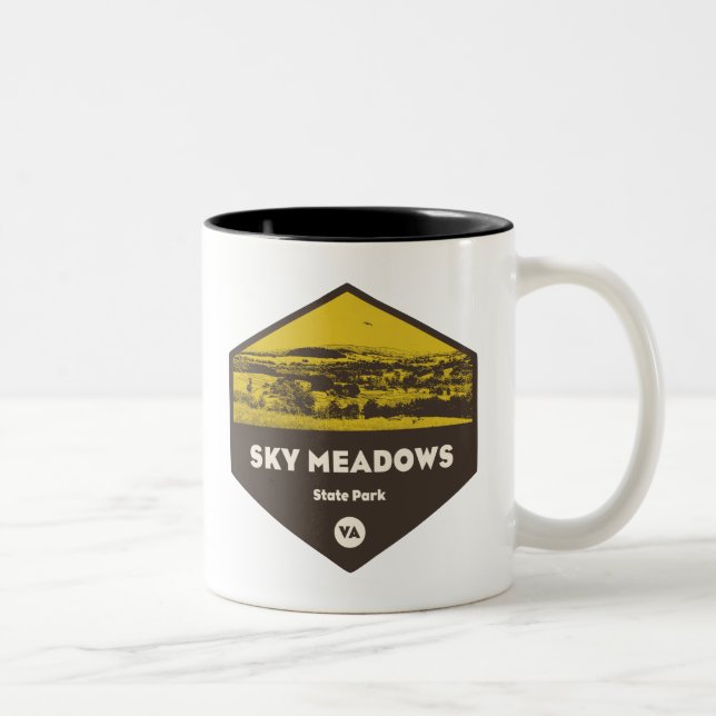 Caneca De Café Em Dois Tons Sky Meadows State Park, Virgínia (Direita)