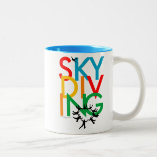 Caneca De Café Em Dois Tons Skydiving