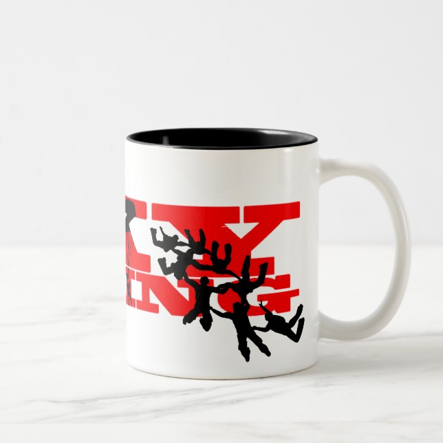 Caneca De Café Em Dois Tons Skydiving (Direita)