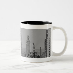 Caneca De Café Em Dois Tons Skyline da cidade
