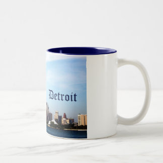 Caneca De Café Em Dois Tons skyline de detroit