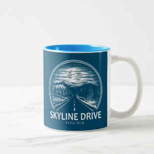 Caneca De Café Em Dois Tons Skyline Drive Floresta da Virgínia