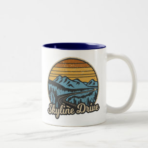 Caneca De Café Em Dois Tons Skyline Drive Virginia Retro