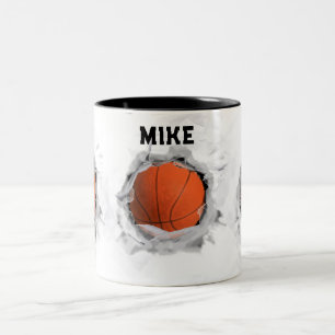 Caneca De Café Em Dois Tons slamdunk do basquetebol