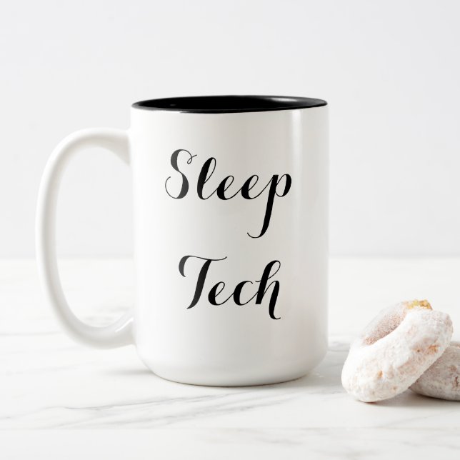 Caneca De Café Em Dois Tons Sleep Tech Mug (Com Donut)