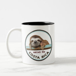 Caneca De Café Em Dois Tons Sloth - Hecho na Costa Rica, Pura Vida Dois Tonela