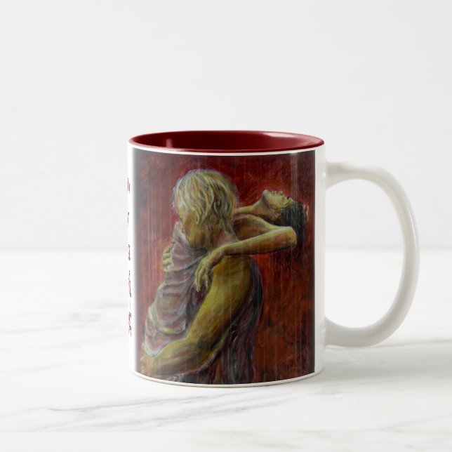 Caneca De Café Em Dois Tons slow-dancing-red3, slow-dancing-RED2, dança lenta (Direita)