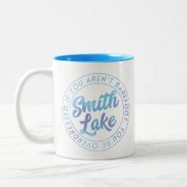 Caneca De Café Em Dois Tons Smith Lake Watercolor, Mug Duplo Lado