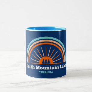 Caneca De Café Em Dois Tons Smith Mountain Lake Virginia Rainbow