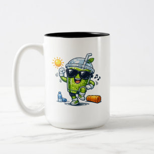 Caneca De Café Em Dois Tons Smoothie de Aeróbica