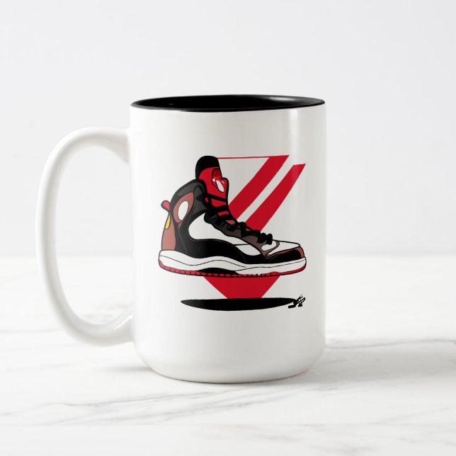 Caneca De Café Em Dois Tons Sneaker Head Mug (Esquerda)