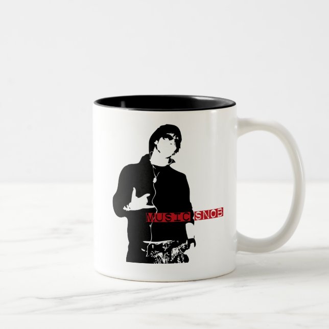 Caneca De Café Em Dois Tons Snobe da música (Direita)