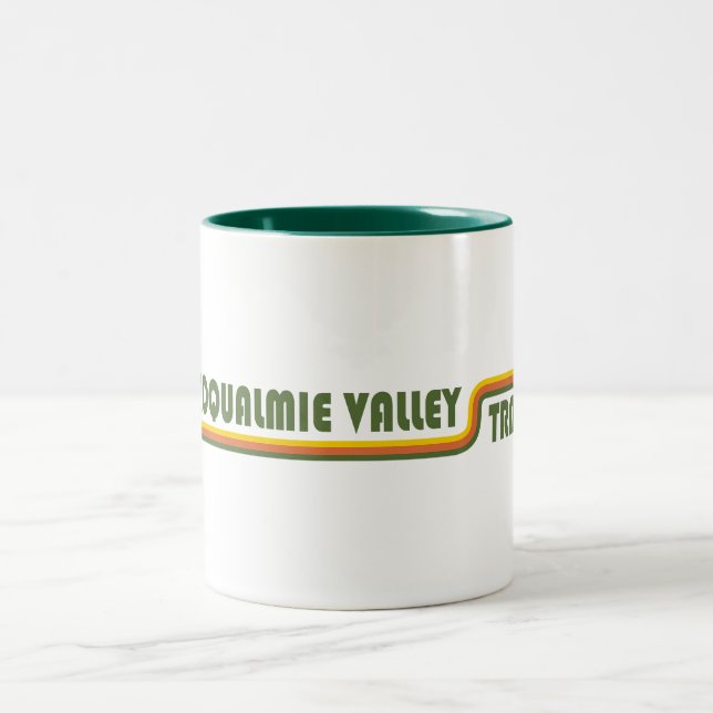 Caneca De Café Em Dois Tons Snoqualmie Valley Trail Washington (Centro)