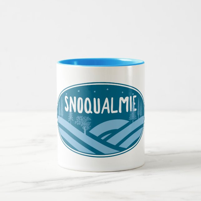 Caneca De Café Em Dois Tons Snoqualmie Washington Outdoors (Centro)