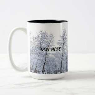 Caneca De Café Em Dois Tons Snow Mug com mensagem personalizada