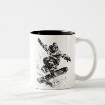 Snowboard Brush Art - Snowboarder Light